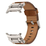 Bracelet en cuir pour montre Samsung Galaxy Watch Ultra 47mm / Ultra 2025, avec tête en acier inoxydable Explorer