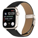 Bracelet de montre en cuir à boucle ardillon effet tortue, motif litchi et étoiles, compatible avec Apple Watch 46 mm / 49 mm / 45 mm / 44 mm et Apple Watch 42 mm / 41 mm / 40 mm / 38 mm.