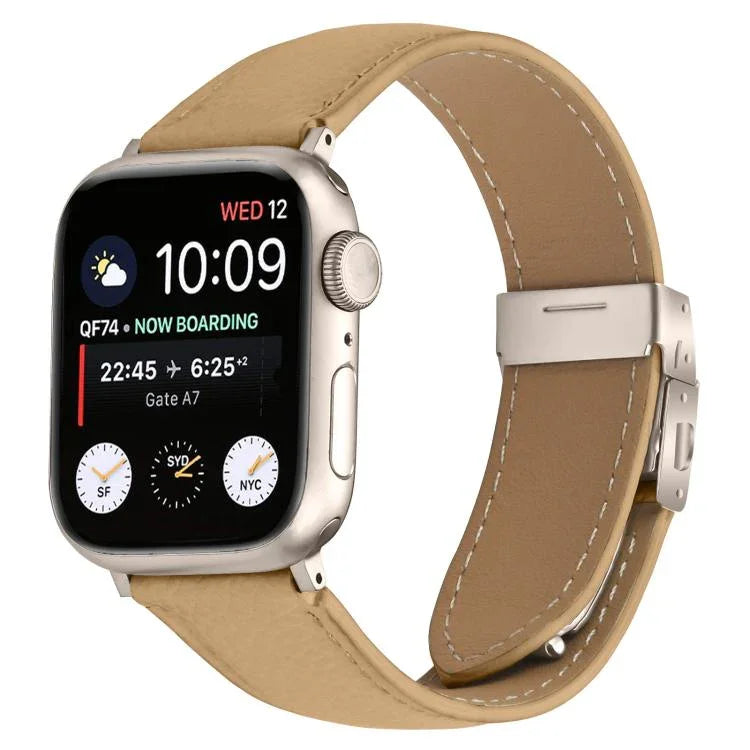 Bracelet de montre en cuir à boucle ardillon effet tortue, motif litchi et étoiles, compatible avec Apple Watch 46 mm / 49 mm / 45 mm / 44 mm et Apple Watch 42 mm / 41 mm / 40 mm / 38 mm.