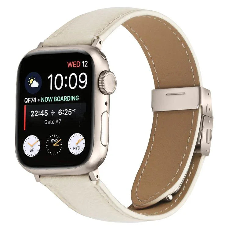 Bracelet de montre en cuir à boucle ardillon effet tortue, motif litchi et étoiles, compatible avec Apple Watch 46 mm / 49 mm / 45 mm / 44 mm et Apple Watch 42 mm / 41 mm / 40 mm / 38 mm.