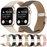 Bracelet de montre en cuir à boucle ardillon effet tortue, motif litchi et étoiles, compatible avec Apple Watch 46 mm / 49 mm / 45 mm / 44 mm et Apple Watch 42 mm / 41 mm / 40 mm / 38 mm.