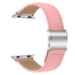 Bracelet de montre en cuir argenté texturé litchi avec boucle en forme de carapace de tortue, compatible avec Apple Watch 46 mm / 49 mm / 45 mm / 44 mm et Apple Watch 42 mm / 41 mm / 40 mm / 38 mm.