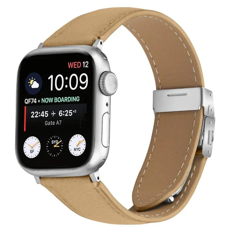 Bracelet de montre en cuir argenté texturé litchi avec boucle en forme de carapace de tortue, compatible avec Apple Watch 46 mm / 49 mm / 45 mm / 44 mm et Apple Watch 42 mm / 41 mm / 40 mm / 38 mm.