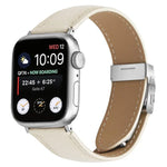 Bracelet de montre en cuir argenté texturé litchi avec boucle en forme de carapace de tortue, compatible avec Apple Watch 46 mm / 49 mm / 45 mm / 44 mm et Apple Watch 42 mm / 41 mm / 40 mm / 38 mm.