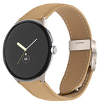 Bracelet de montre en cuir avec boucle texturée Litchi et motif Starlight, pour Google Pixel Watch 4 / 3 / 2 / 1 41 mm