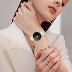Bracelet de montre en cuir avec boucle texturée Litchi et motif Starlight, pour Google Pixel Watch 4 / 3 / 2 / 1 41 mm