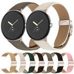 Bracelet de montre en cuir avec boucle texturée Litchi et motif Starlight, pour Google Pixel Watch 4 / 3 / 2 / 1 41 mm