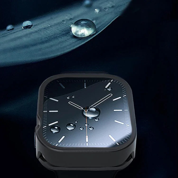 Boîtier de montre en aluminium avec film trempé et film intégré, pour Apple Watch Series 11/10 46 mm
