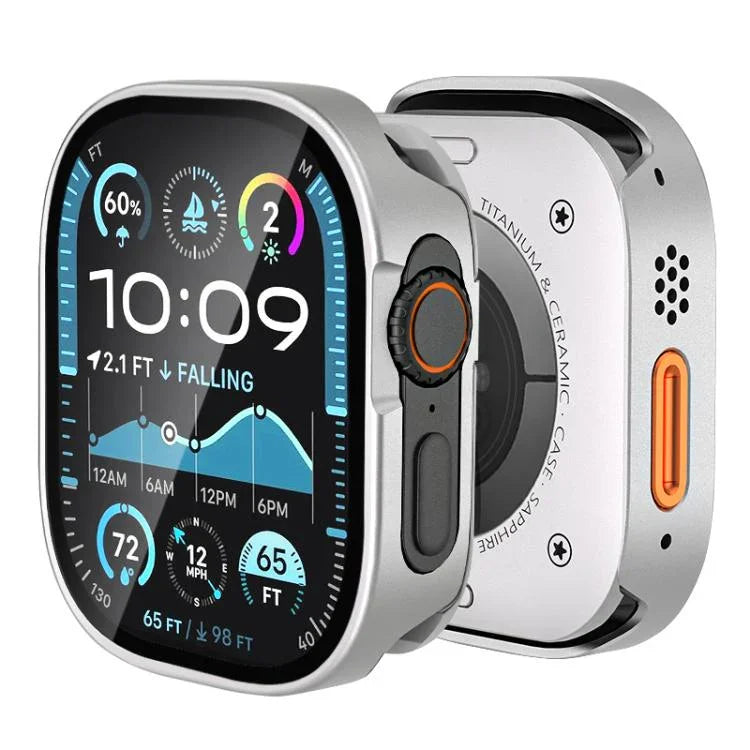 Boîtier de montre en aluminium avec film trempé intégré, pour Apple Watch Ultra 3 / 2 / 1 49 mm