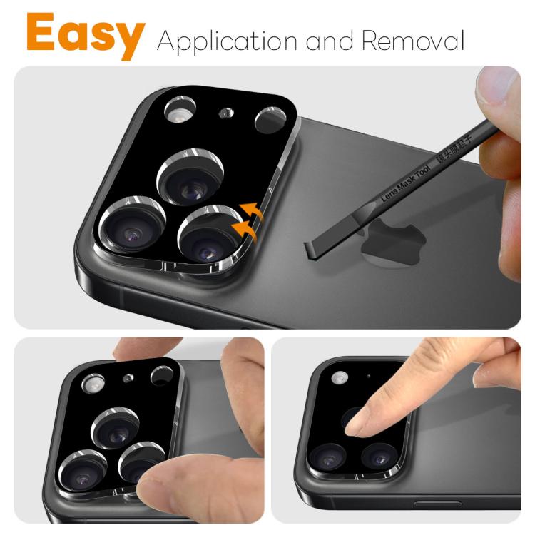 Protecteur d'objectif photo NORTHJO Film en verre trempé 3D HD, Pour iPhone 17 Pro Max, Pour iPhone 17 Pro, Pour iPhone 17, Pour iPhone Air