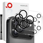 2 protections d'objectif d'appareil photo NORTHJO Film en verre trempé 3D Night Shot, pour iPhone 17 Pro Max, pour iPhone 17 Pro, pour iPhone 17, pour iPhone Air