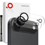 2 protections d'objectif d'appareil photo NORTHJO Film en verre trempé 3D Night Shot, pour iPhone 17 Pro Max, pour iPhone 17 Pro, pour iPhone 17, pour iPhone Air