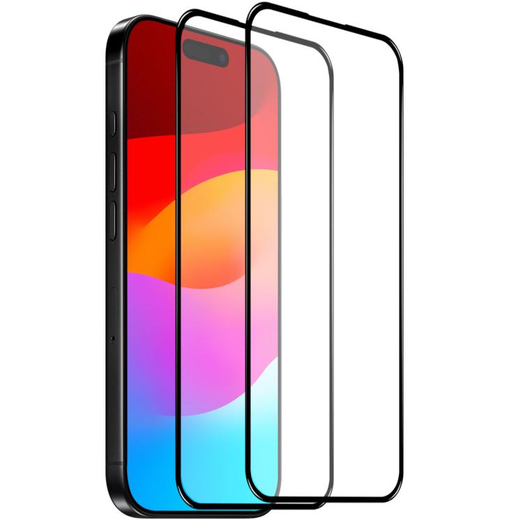 2 pièces NORTHJO A++ 0,3 mm Verre trempé avec impression en soie, colle sur toute la surface, pour iPhone 17 Pro Max, pour iPhone 17 Pro, pour iPhone 17, pour iPhone Air