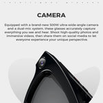 Lunettes intelligentes M01, avec caméra HD, prise en charge des appels Bluetooth et traduction intelligente par IA
