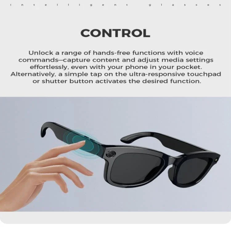 Lunettes intelligentes M01, avec caméra HD, prise en charge des appels Bluetooth et traduction intelligente par IA