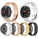 Bracelet de montre en acier inoxydable à trois maillons minces, pour Samsung Galaxy Watch8 / Watch8 Classic