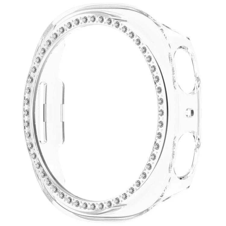 Boîtier de montre PC creux à demi-couverture en diamant à une rangée, pour Samsung Galaxy Watch 8 44 mm, pour Samsung Galaxy Watch 8 40 mm