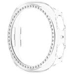 Boîtier de montre PC creux à demi-couverture en diamant à une rangée, pour Samsung Galaxy Watch 8 44 mm, pour Samsung Galaxy Watch 8 40 mm