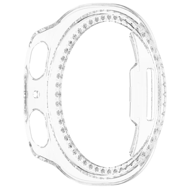 Boîtier de montre PC creux à demi-couverture en diamant à une rangée, pour Samsung Galaxy Watch 8 44 mm, pour Samsung Galaxy Watch 8 40 mm