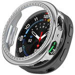 Boîtier de montre PC creux à demi-couverture en diamant à une rangée, pour Samsung Galaxy Watch 8 44 mm, pour Samsung Galaxy Watch 8 40 mm