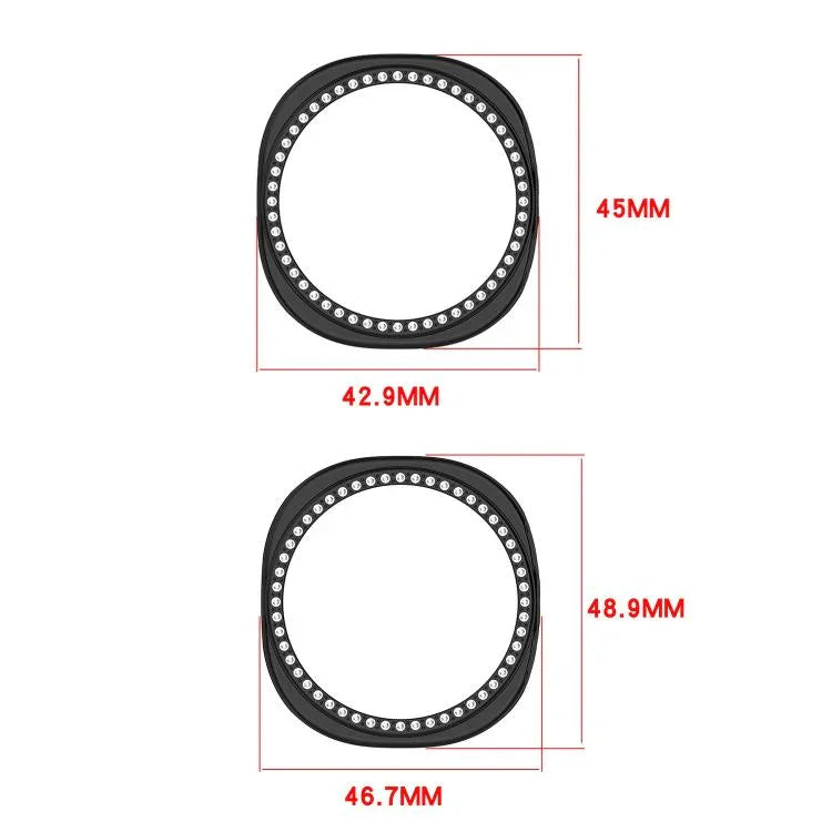 Boîtier de montre PC creux à demi-couverture en diamant à une rangée, pour Samsung Galaxy Watch 8 44 mm, pour Samsung Galaxy Watch 8 40 mm