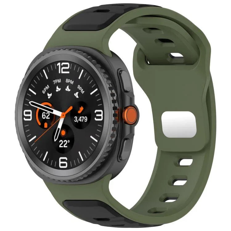 Bracelet de montre en silicone bicolore à boucle inversée, pour Samsung Galaxy Watch8 / Watch8 Classic