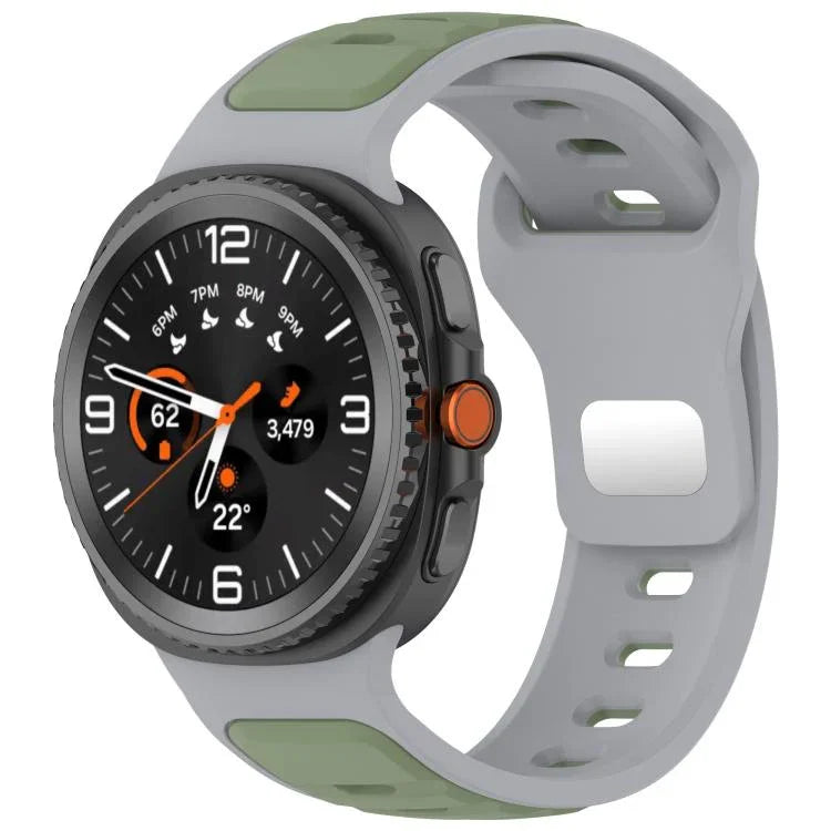 Bracelet de montre en silicone bicolore à boucle inversée, pour Samsung Galaxy Watch8 / Watch8 Classic
