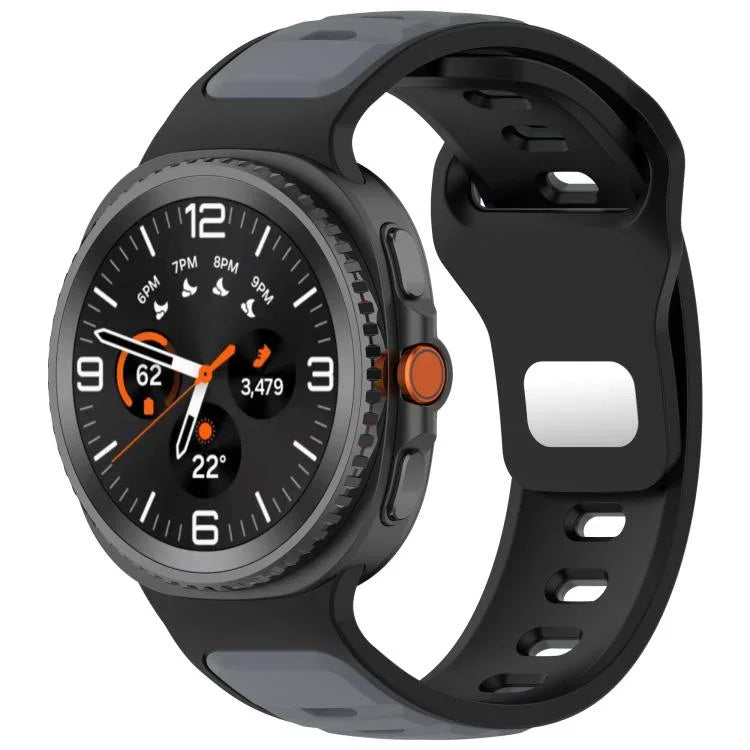 Bracelet de montre en silicone bicolore à boucle inversée, pour Samsung Galaxy Watch8 / Watch8 Classic