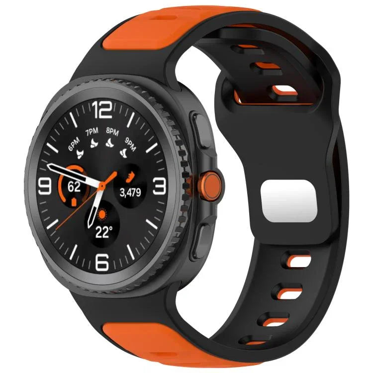 Bracelet de montre en silicone bicolore à boucle inversée, pour Samsung Galaxy Watch8 / Watch8 Classic