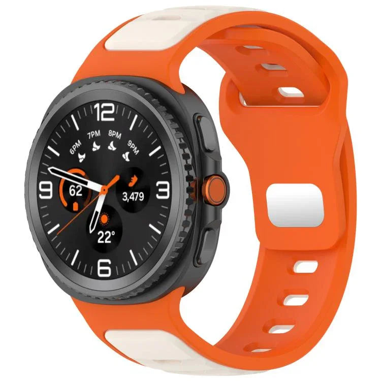 Bracelet de montre en silicone bicolore à boucle inversée, pour Samsung Galaxy Watch8 / Watch8 Classic