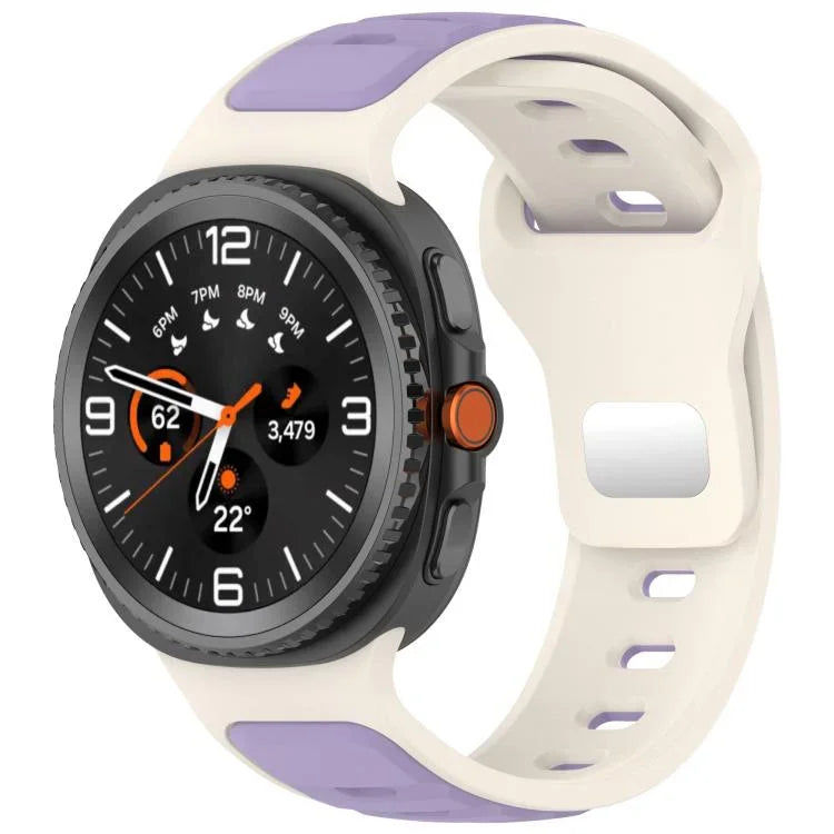 Bracelet de montre en silicone bicolore à boucle inversée, pour Samsung Galaxy Watch8 / Watch8 Classic