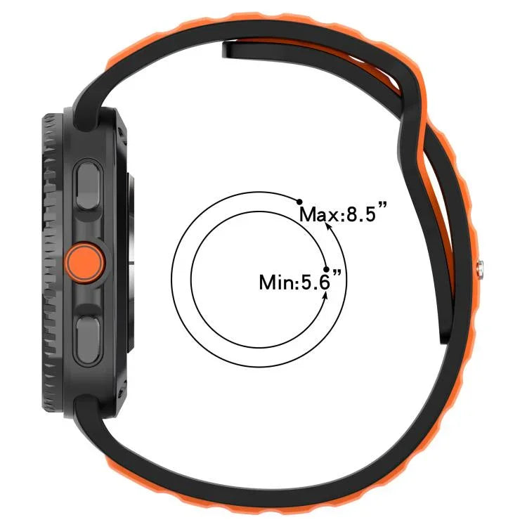 Bracelet de montre en silicone bicolore à boucle inversée, pour Samsung Galaxy Watch8 / Watch8 Classic