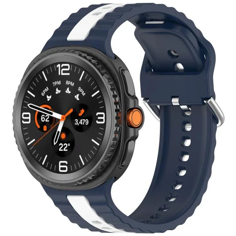 Bracelet de montre en silicone bicolore vertical, pour Samsung Galaxy Watch8 / Watch8 Classic