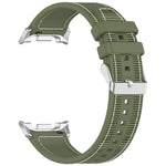 Bracelet de montre hybride en nylon tressé et silicone, pour Samsung Galaxy Watch8 / Watch8 Classic