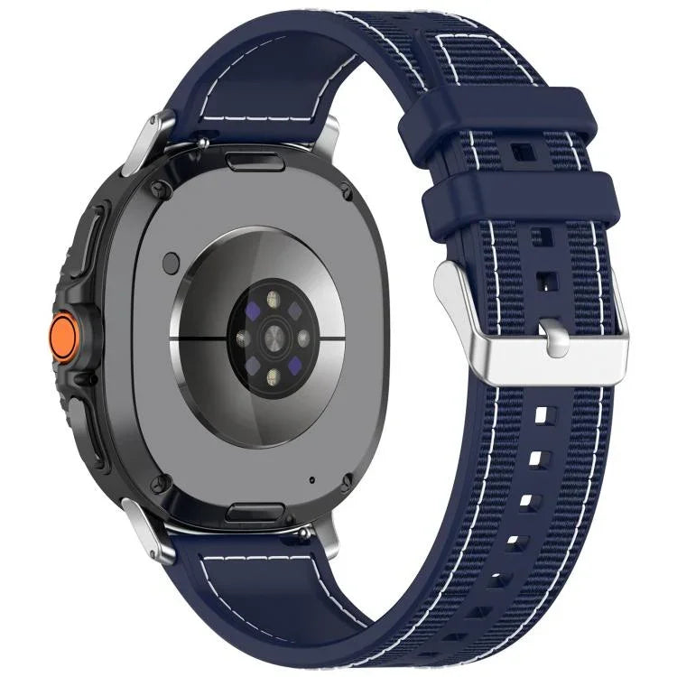 Bracelet de montre hybride en nylon tressé et silicone, pour Samsung Galaxy Watch8 / Watch8 Classic