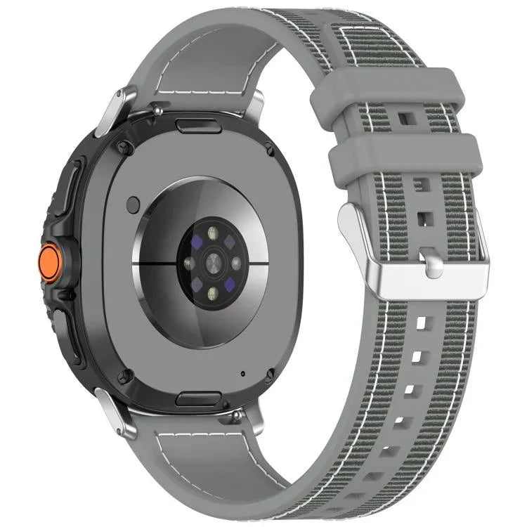Bracelet de montre hybride en nylon tressé et silicone, pour Samsung Galaxy Watch8 / Watch8 Classic
