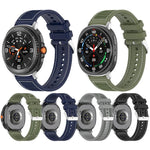 Bracelet de montre hybride en nylon tressé et silicone, pour Samsung Galaxy Watch8 / Watch8 Classic
