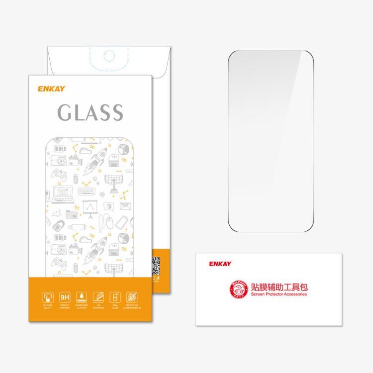 Film en Verre Trempé Épais ENKAY, Sans Bord Blanc, 9H, Grand Arc, Bords en Aluminium-silicium, Pour iPhone 17 Pro Max, Pour iPhone 17 Pro, Pour iPhone 17, Pour iPhone Air