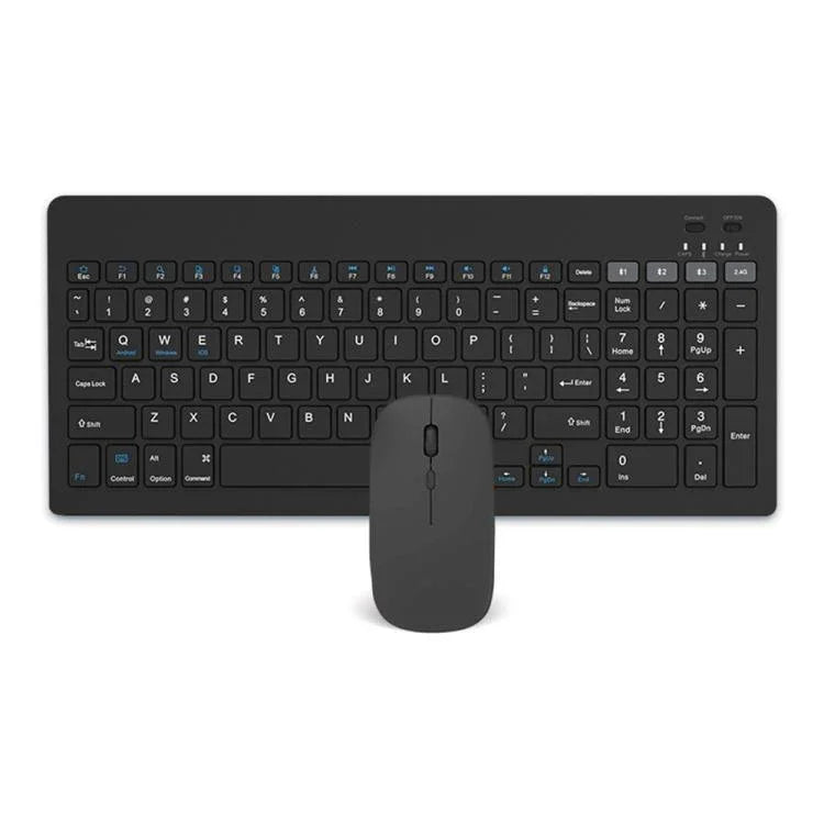 Ensemble clavier sans fil Bluetooth rechargeable 2858+030 avec souris silencieuse 800/1200/1600 DPI