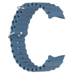 Marine Silver Buckle Silicone Watch Band, For Samsung Galaxy Watch 7 40 / 44mm