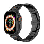 Montre octogonale en acier inoxydable, compatible avec Apple Watch 46 mm / 49 mm / 45 mm / 44 mm