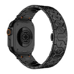 Montre octogonale en acier inoxydable, compatible avec Apple Watch 46 mm / 49 mm / 45 mm / 44 mm
