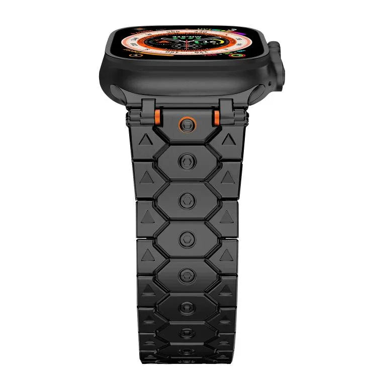 Montre octogonale en acier inoxydable, compatible avec Apple Watch 46 mm / 49 mm / 45 mm / 44 mm