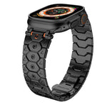 Montre octogonale en acier inoxydable, compatible avec Apple Watch 46 mm / 49 mm / 45 mm / 44 mm