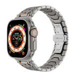 Montre octogonale en acier inoxydable, compatible avec Apple Watch 46 mm / 49 mm / 45 mm / 44 mm