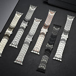Montre octogonale en acier inoxydable, compatible avec Apple Watch 46 mm / 49 mm / 45 mm / 44 mm