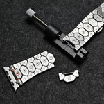 Montre octogonale en acier inoxydable, compatible avec Apple Watch 46 mm / 49 mm / 45 mm / 44 mm