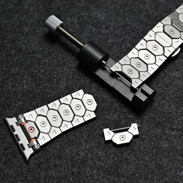 Montre octogonale en acier inoxydable, compatible avec Apple Watch 46 mm / 49 mm / 45 mm / 44 mm