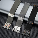 Bracelet de montre magnétique en acier milanais, pour Apple Watch 46 mm / 49 mm / 45 mm / 44 mm