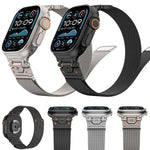 Bracelet de montre magnétique en acier milanais, pour Apple Watch 46 mm / 49 mm / 45 mm / 44 mm